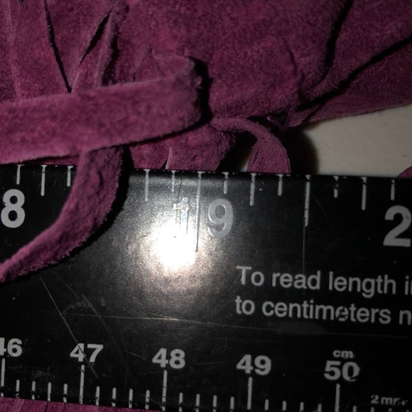 DEVINE & PROSPER size medium pink suede fringe jacket - Picture 5 of 16